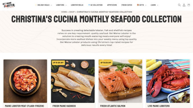 Get Maine Lobster CC page